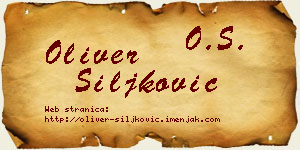 Oliver Šiljković vizit kartica